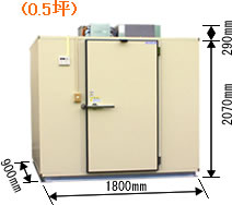 プレハブ冷蔵庫 設定温度－5 ℃～＋15℃ - 冷蔵庫